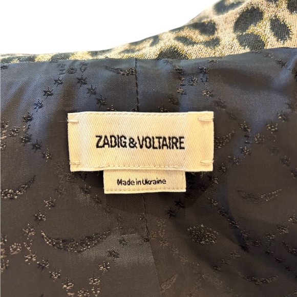 Zadig & Voltaire Leopard Print Blazer Size 36 women’s 10 - Picture 10 of 10